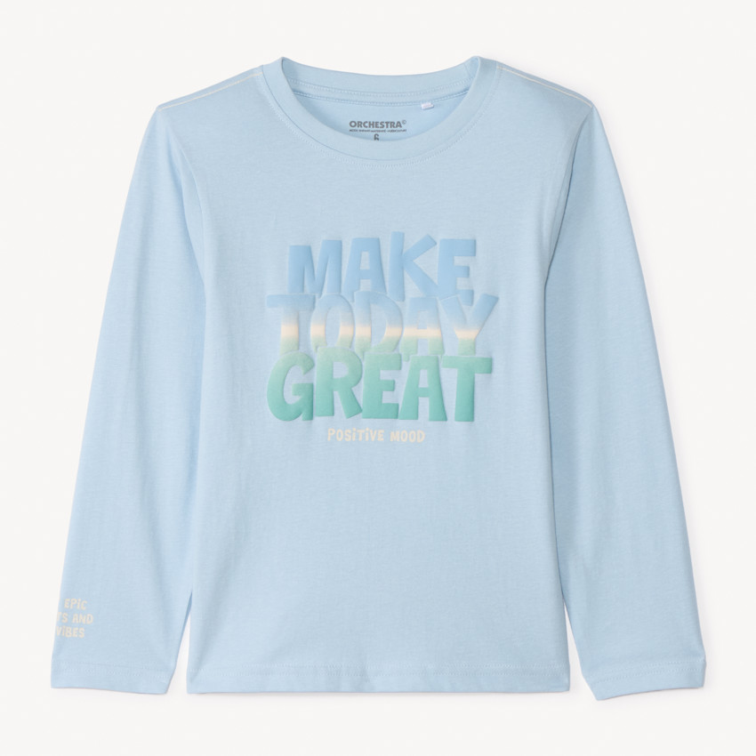 T-shirt à manches longues avec imprimé pour garçon. 