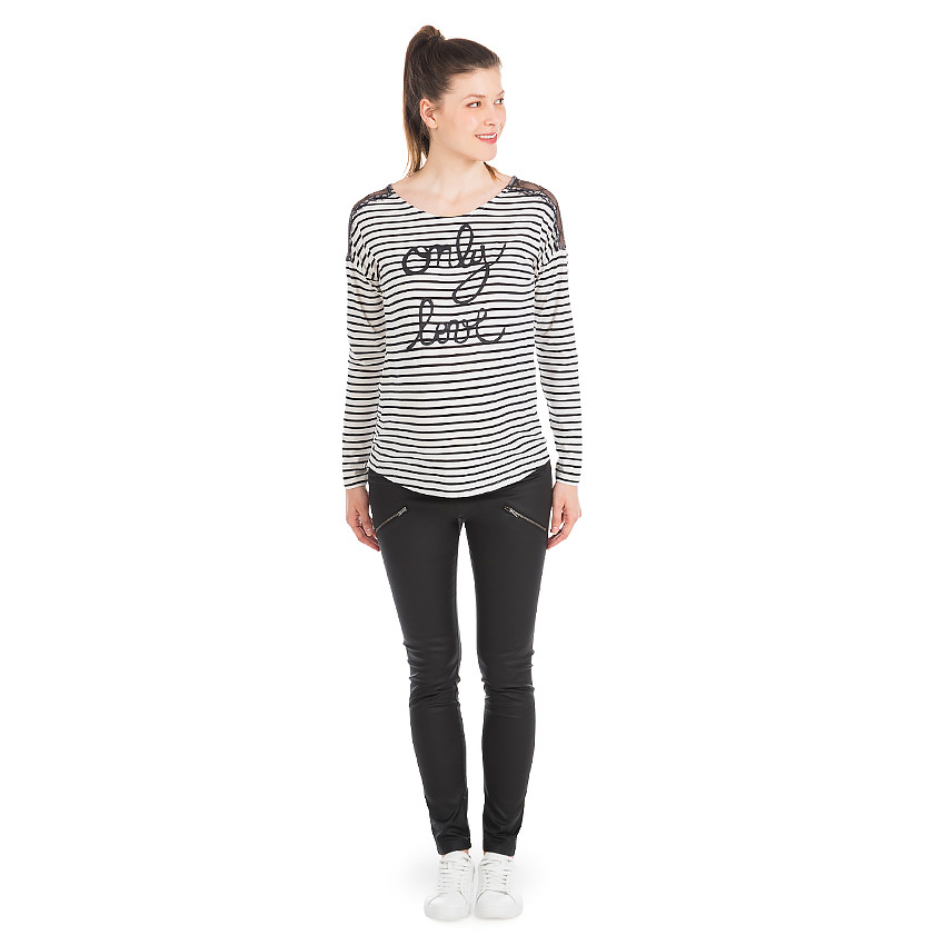 Jegging de grossesse évolutif enduit 