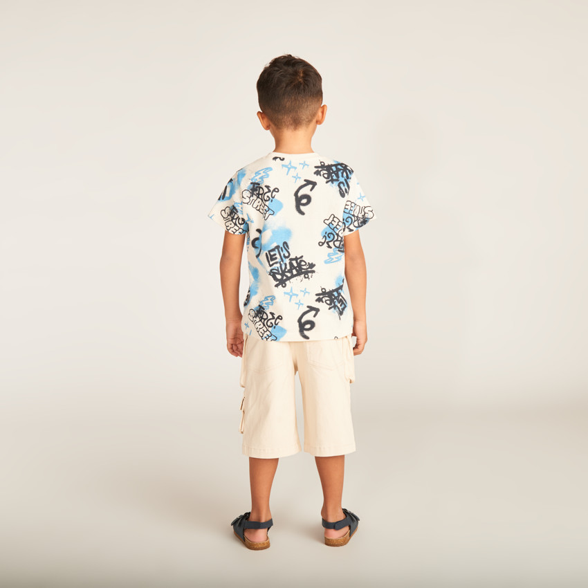 T-shirt με κοντά μανίκια με γραφικά graffiti για αγόρια 