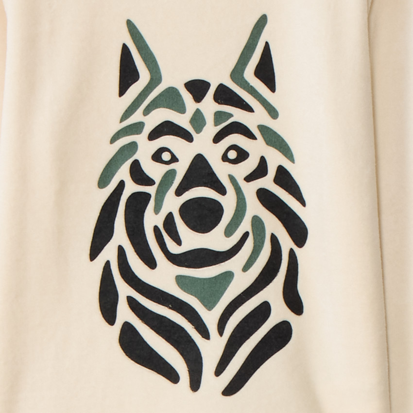 Set pyjama en velours motifs loup pour garçon 
