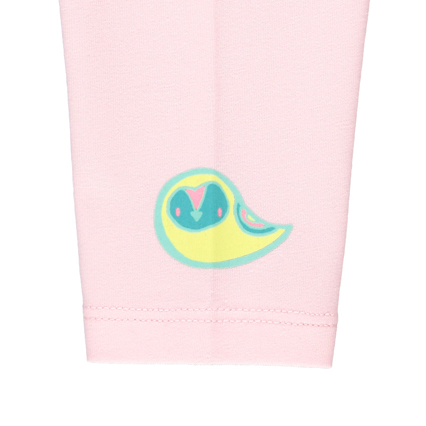 Σύνολο μακρυμάνικη τουνίκ με στάμπα και ανοιχτό ροζ κολάν 