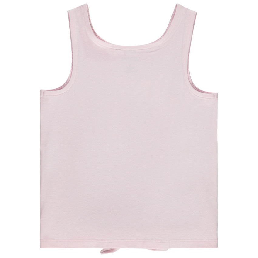 Αμάνικο μπλουζάκι με φιόγκο και φαντεζί σχέδιο με γκλίτερ για κορίτσι 