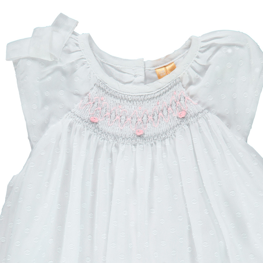 Σύνολο φόρεμα και φουφούλα με ανάγλυφα πουά για επίσημες περιστάσεις  