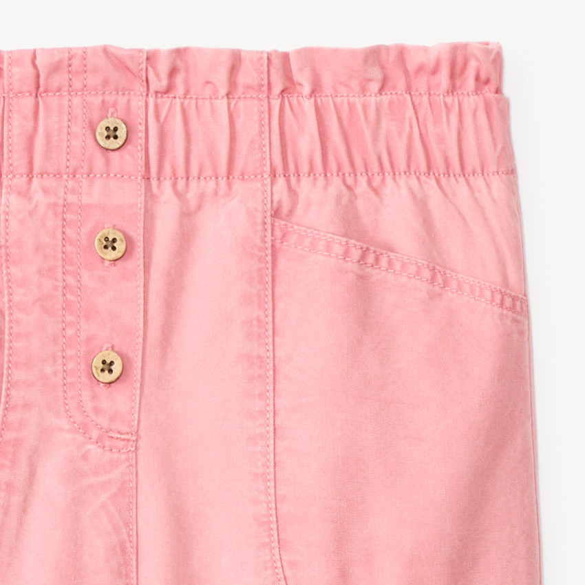 Pantalon en toile unie doublée pour bébé fille 