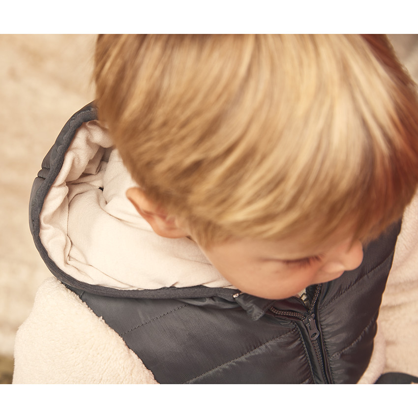 Ζακέτα με κουκούλα, ludique δεινόσαυρος bi-matière για bebe αγόρι 