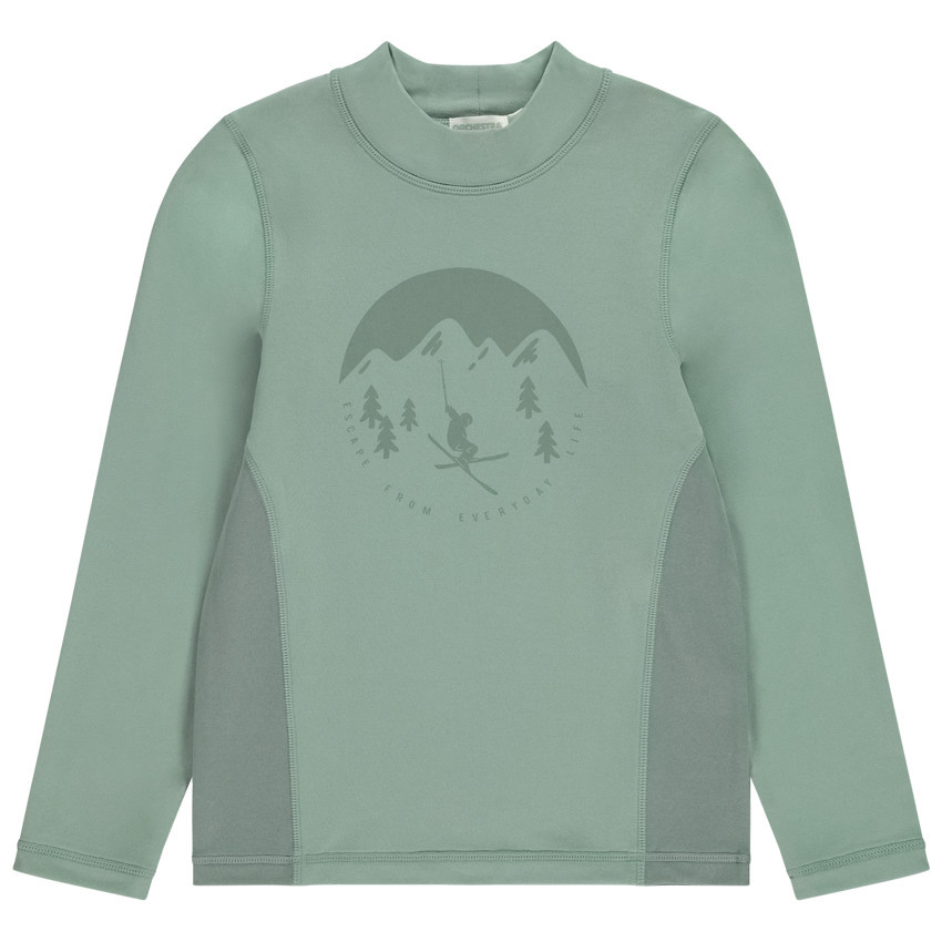 Πλεκτό με ψηλό λαιμό και σχέδιο σκι για αγόρι 