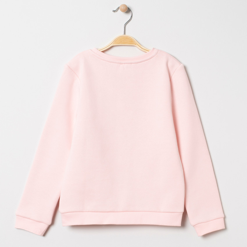 Sweat en molleton à arc-en-ciel iridescent et message printé 