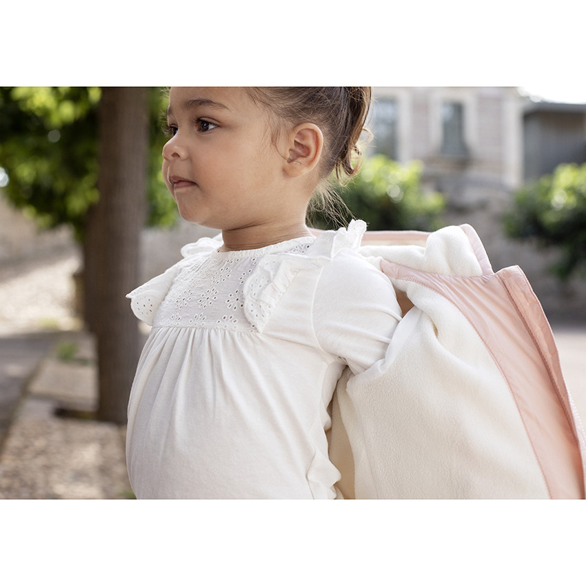 Μπουφάν με κουκούλα για bebe κορίτσι με επένδυση micropolaire 