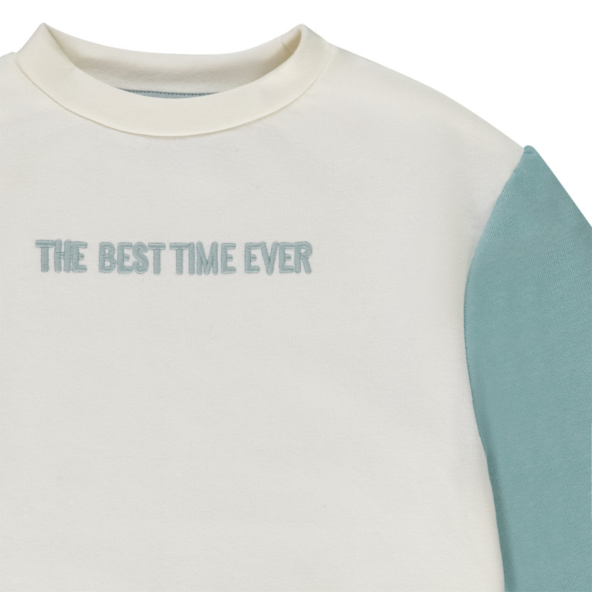 "Φούτερ με εφέ color block και κέντημα για κορίτσι"  Additional "Φούτερ με εφέ color block και κέντημα για κορίτσι"