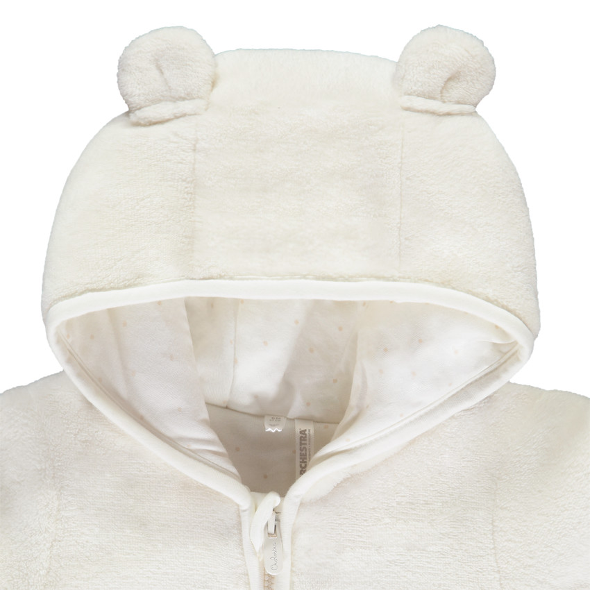 Σαλοπέτα αρκουδάκι από sherpa για μωρό κορίτσι 