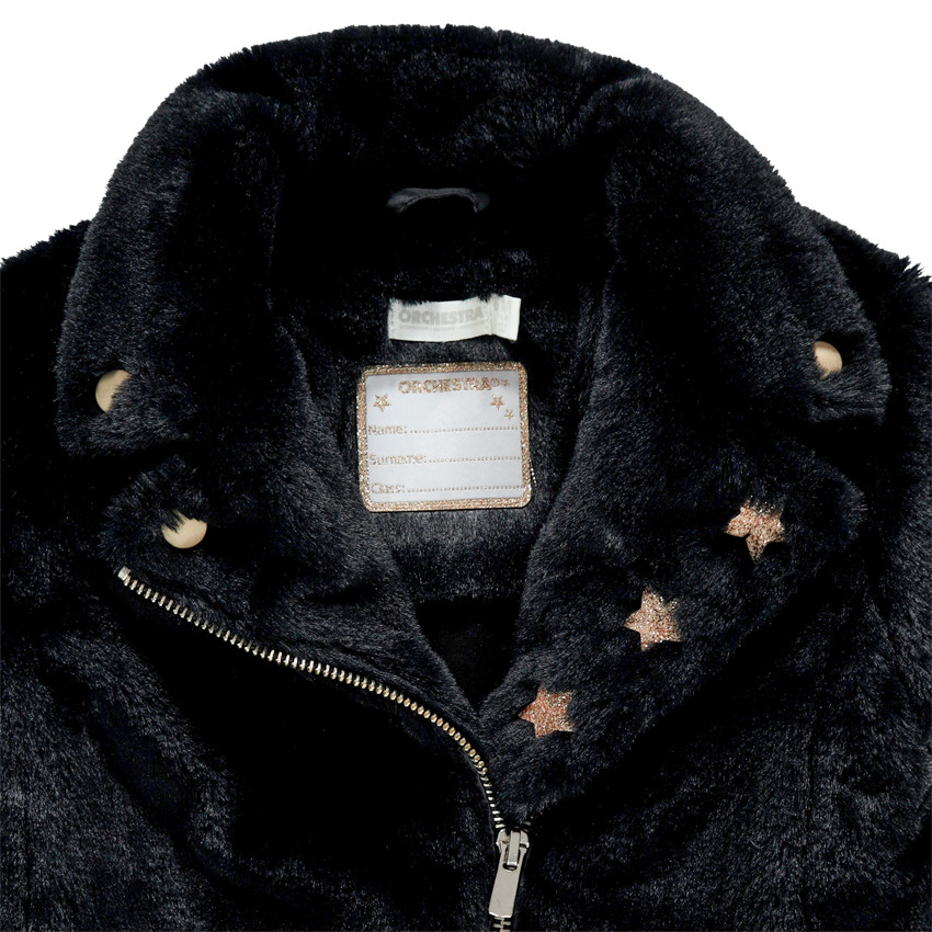 Veste en sherpa à col cranté et poches zippées 