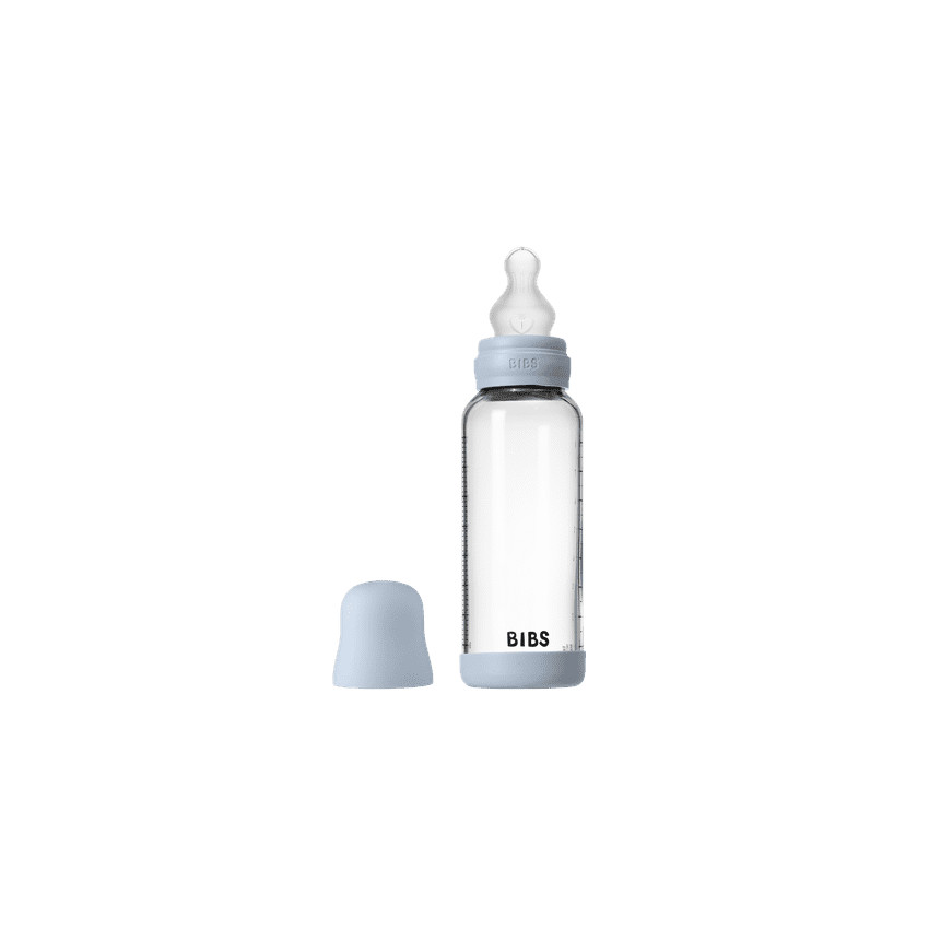 Γυάλινο Μπιμπερό 240ml 0m+ Baby Blue Bibs  