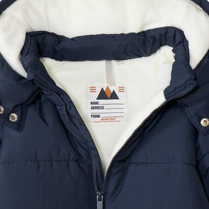 Καπιτονέ combi-pilote μονόχρωμο για μωρό αγόρι με διαφορετικές φινιρίσματα ανά ηλικία 