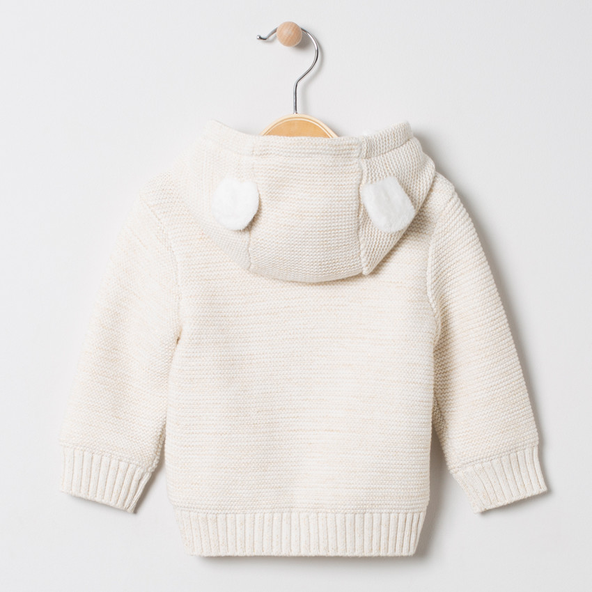 Veste en tricot brillant doublée sherpa avec poche 