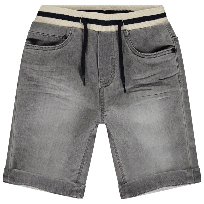 Βερμούδα με εφέ jean και φανταστική ελαστική μέση για αγόρι 
