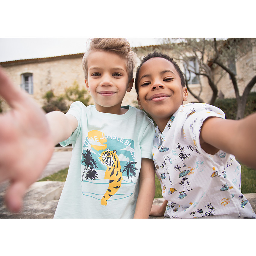 T-shirt manches courtes visuel plage  