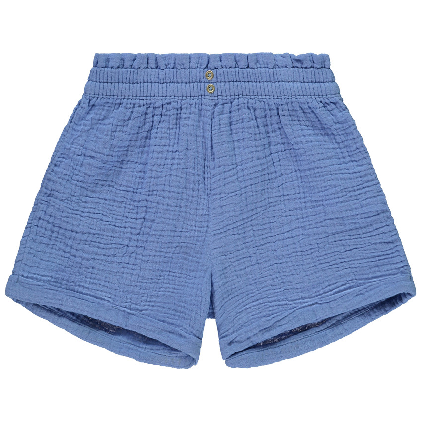 Σορτς μονόχρωμο σε διπλή γάζα για κορίτσι 