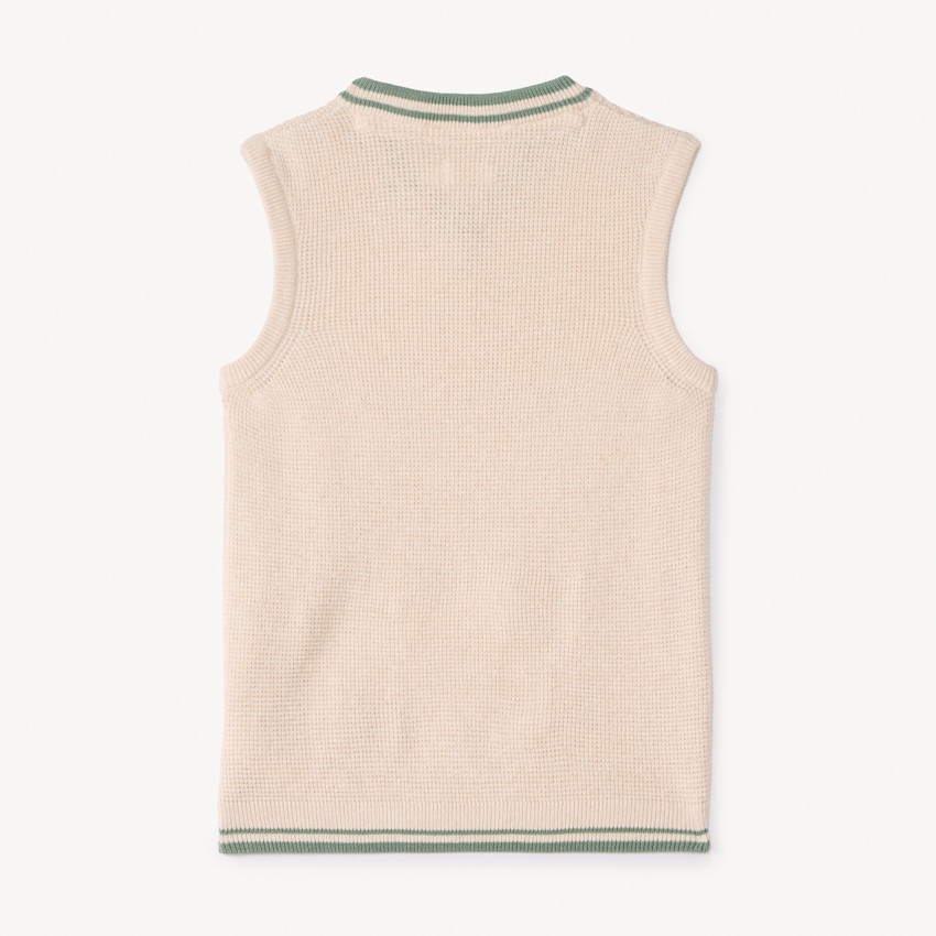 Μάλλινο γιλέκο μονόχρωμο για αγόρι. 