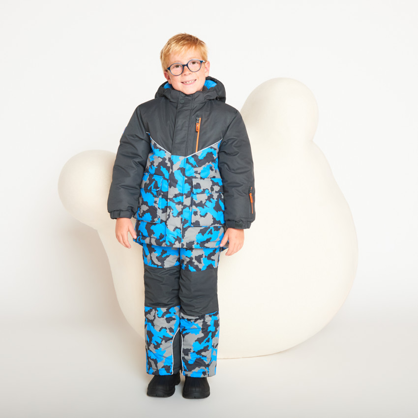 Veste de ski waterproof imprimé camouflage pour garçon 