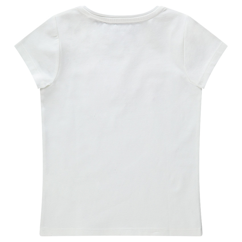 Κοντομάνικη μπλούζα με διακοσμητική στάμπα και ανάγλυφες λεπτομέρειες 