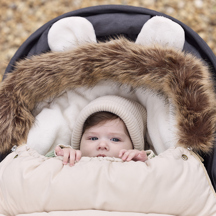 Chancelière universelle chaude doublée sherpa Nours beige 