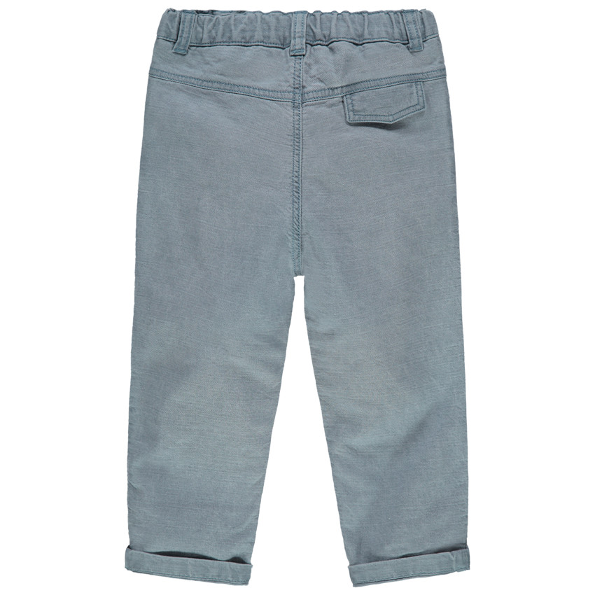 Παντελόνι μελανζέ από ύφασμα με τσέπες 