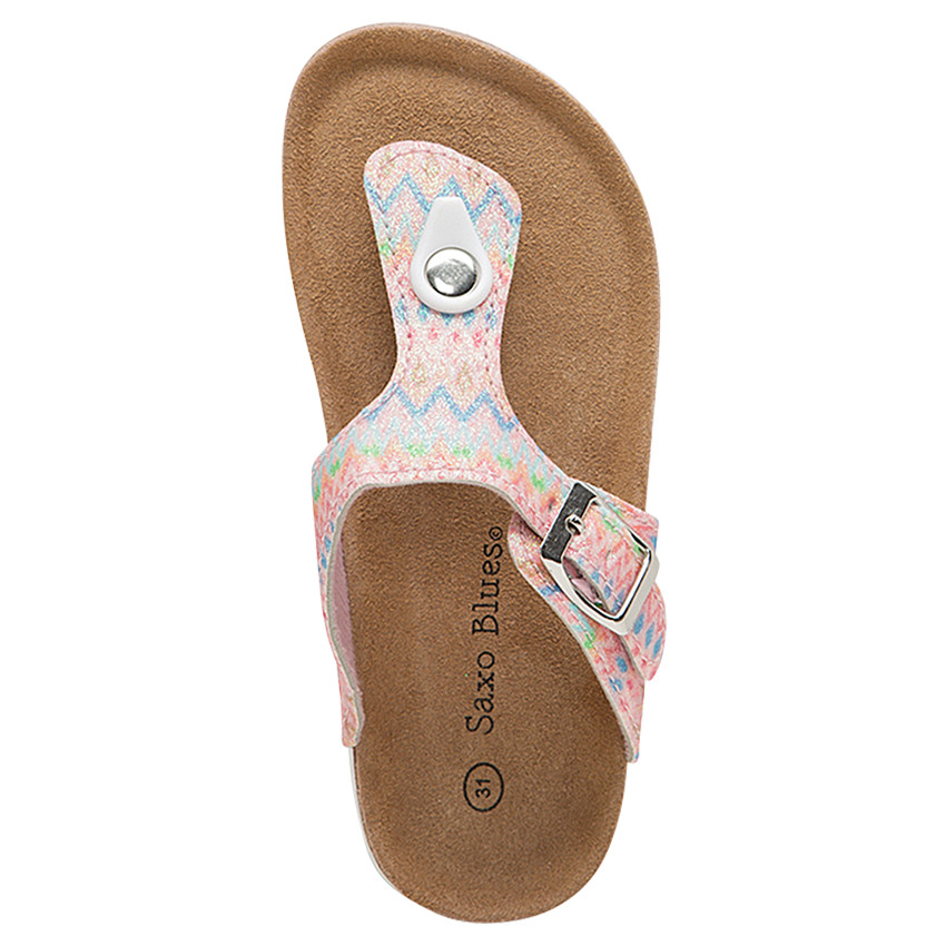 Πέδιλα με γεωμετρικά μοτίβα και σόλα από φελλό 