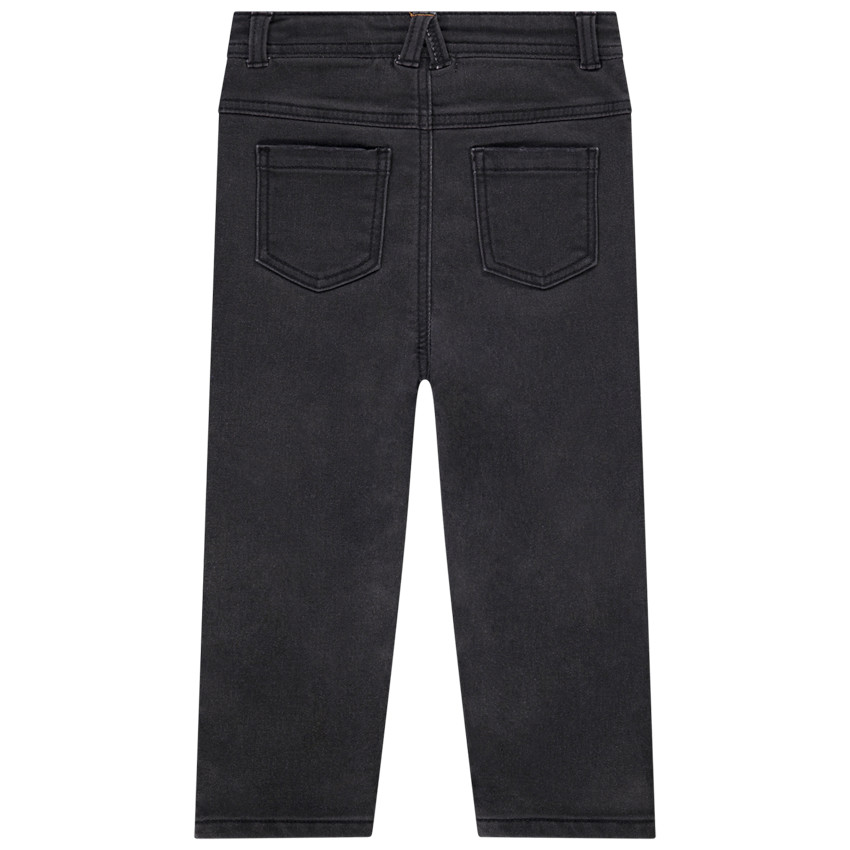 Jean μονόχρωμο σχέδιο τίγρη και αυτάκια πεταχτά για bebe αγόρι 