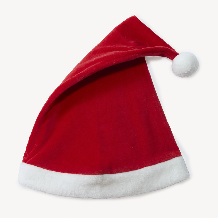 Bonnet de Père Noël en velours et sherpa pour bébé 