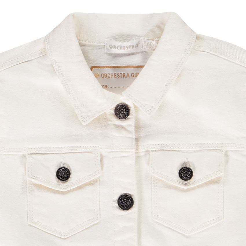 Jacket jean λευκό για κορίτσι 