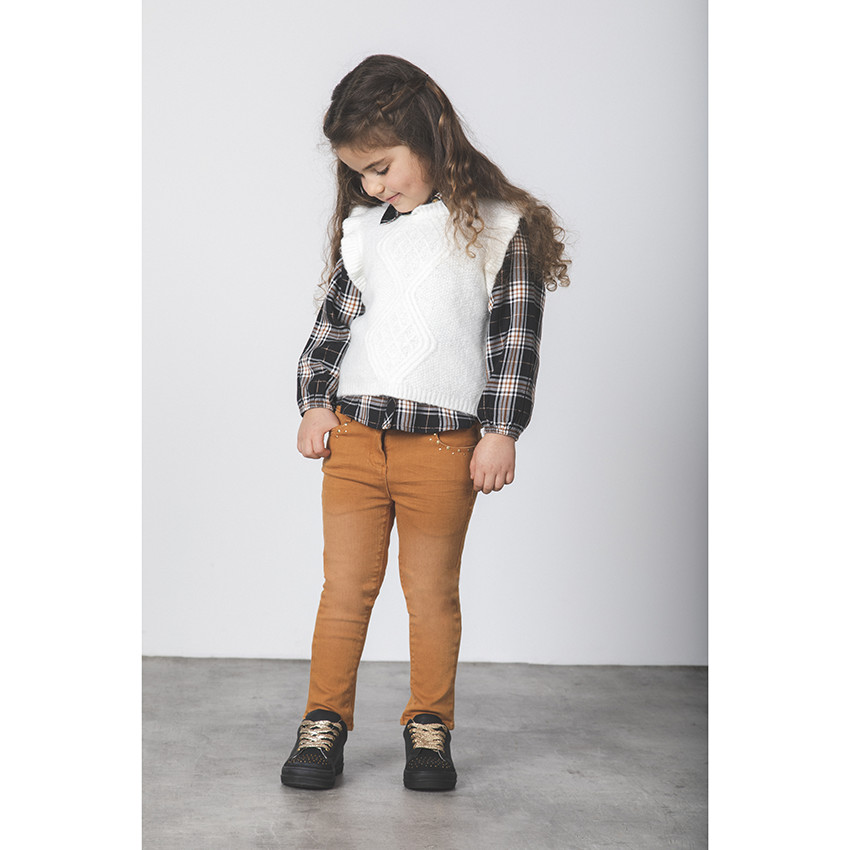 Πουκάμισο μακρυμάνικο καρό για κορίτσι 