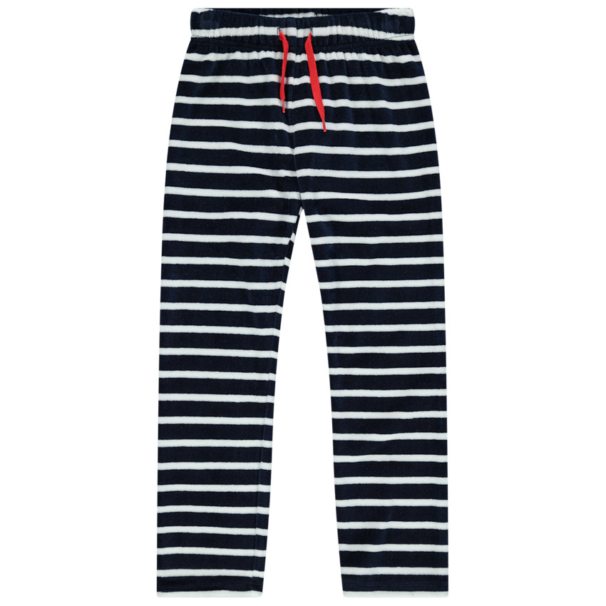 Pyjama en velours esprit Noël et pantalon à rayures  Additional Pyjama en velours esprit Noël et pantalon à rayures