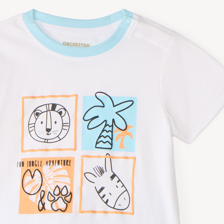 Σετ 2 τεμαχίων μπλούζα κοντομάνικη + σορτσάκι σαβάννα για αγόρι μωρό 