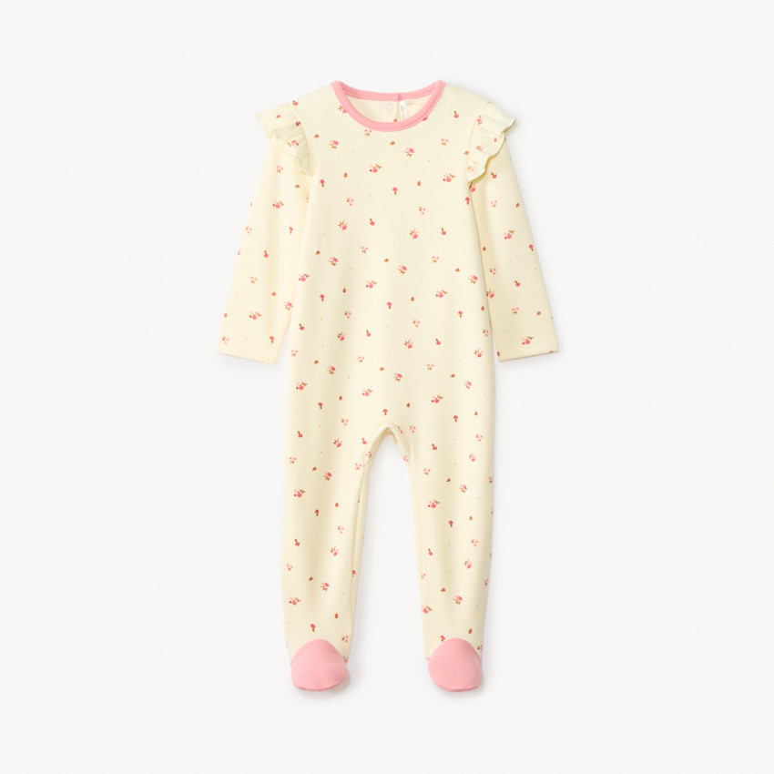 Dors-bien imprimé fleurs pour bébé fille avec ouvertures différentes selon l'âge 