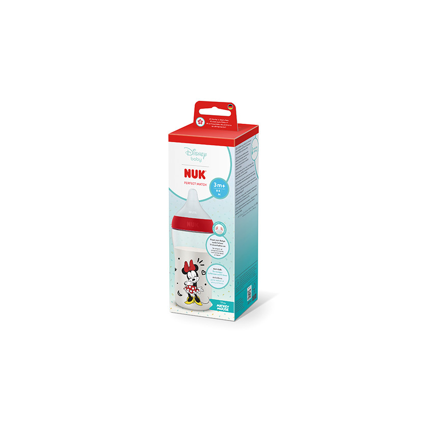 Μπιμπερό Perfect Match Pp 260Ml (Σιλικ.) Temp.Control Minnie Nuk  