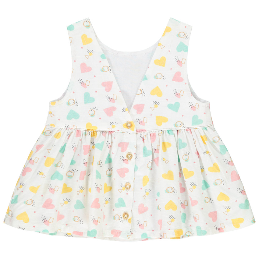 Top με βολάν με πλάτη φαντεζί για bebe κορίτσι 