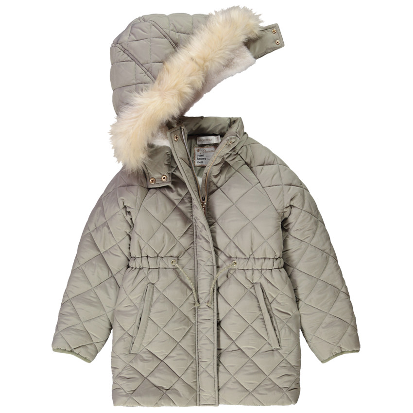 Doudoune matelassée à capuche amovible pour fille 