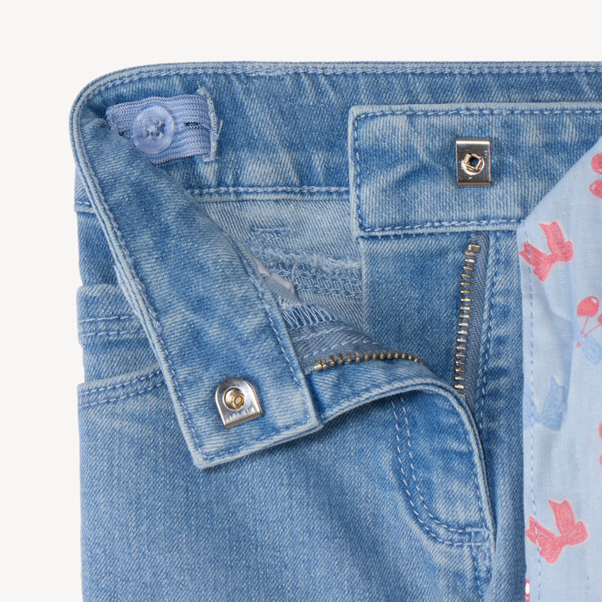 Τζιν slim με τύπωμα ζώνης για δέσιμο για κορίτσι 