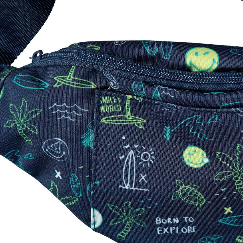 Τσάντα banana εμπριμέ Smiley με τσέπες 