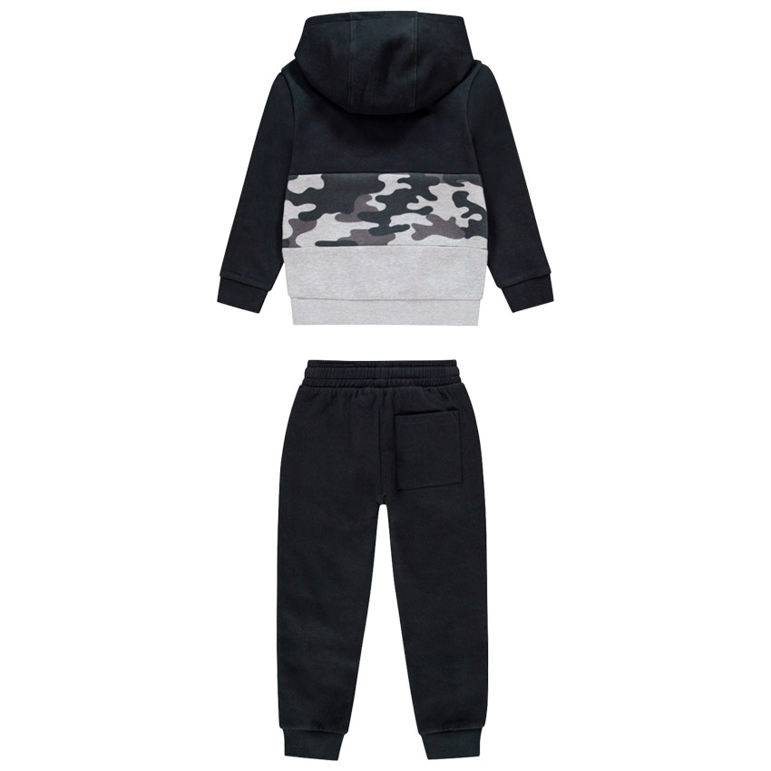 Jogging en molleton motif camouflage placé 