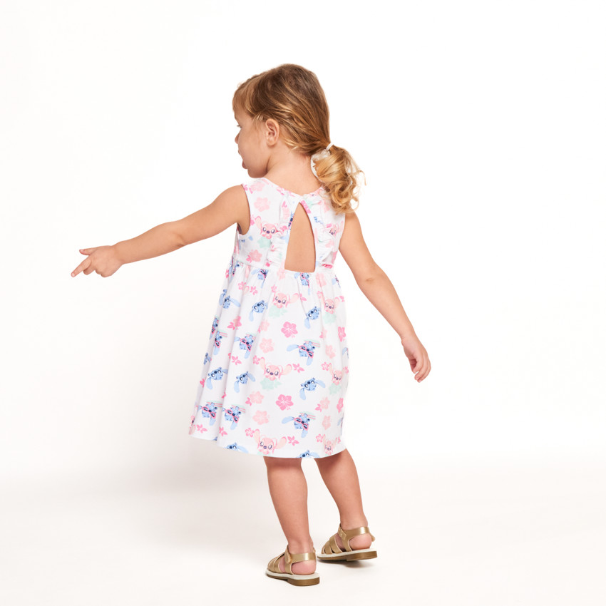 Αμάνικο φόρεμα jersey με σχέδιο Stitch & Angel Disney για bebe κορίτσι 