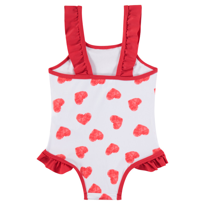 Ολόσωμο μαγιό με εμπριμέ μοτίβο καρδούλες και στάμπα με τη Minnie της ©Disney 