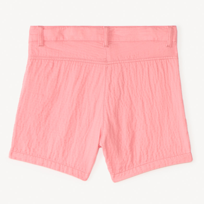 Short à poches en double gaze de coton fille 