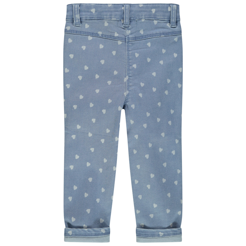 Jean effet used με σχέδιο καρδιές σε όλη την επιφάνεια 