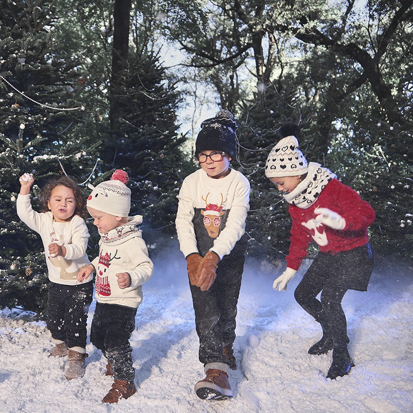 Πουλόβερ βελουτέ με κέντημα ελαφιού για μωρό αγόρι 