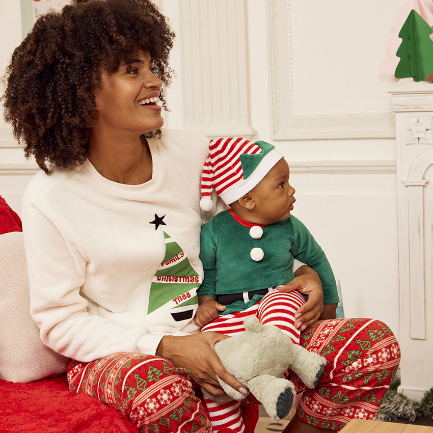 Πιτζάμα εγκυμοσύνης 2 τμχ. από sherpa με σχέδιο Χριστουγέννων 