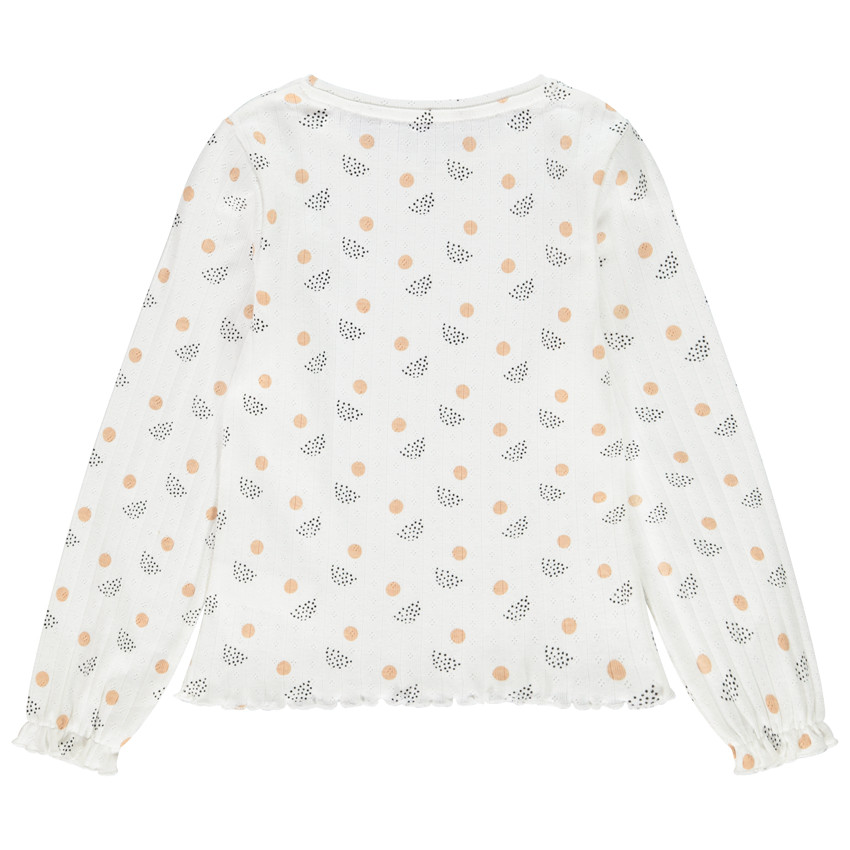 T-shirt μακρυμάνικο με σχέδιο πλεκτό για κορίτσι 