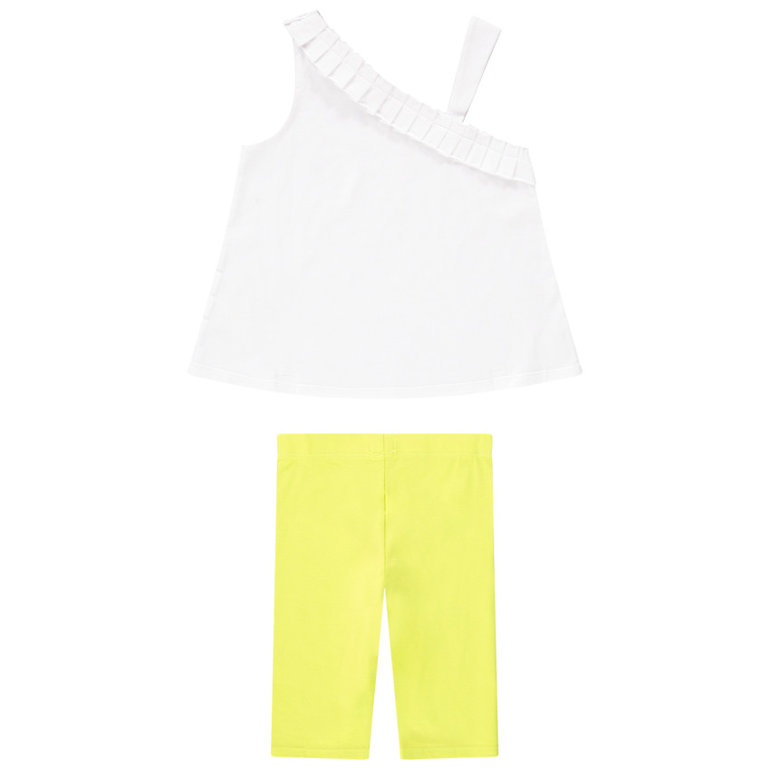 Ensemble de plage débardeur asymétrique + cycliste pour fille 