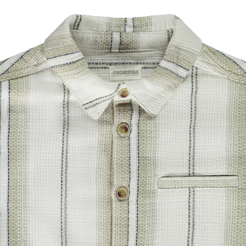 Πουκάμισο μακρυμάνικο από βαμβακερό piqué για αγόρι 