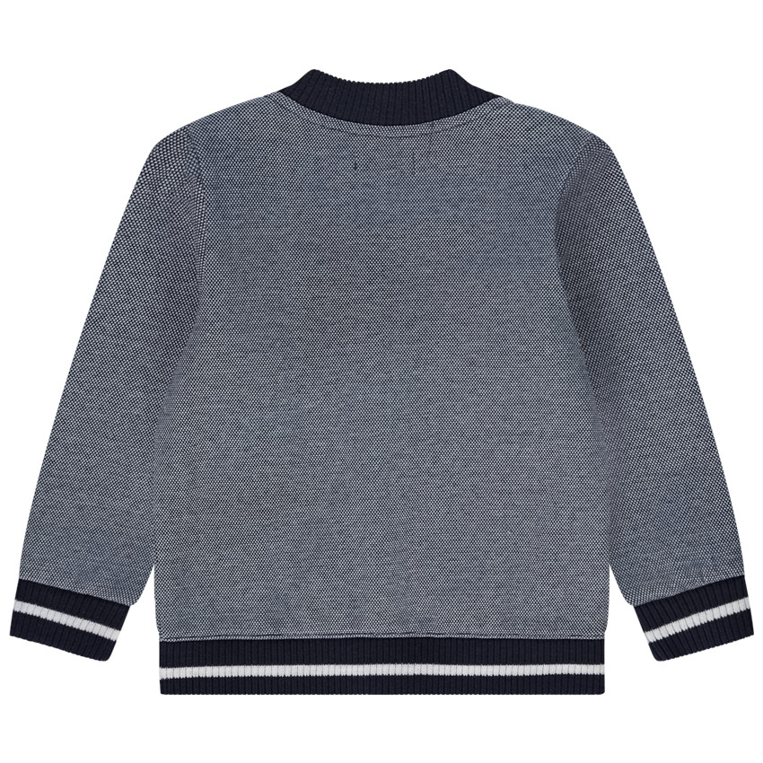 Ζακέτα με γιακά teddy από πλεκτό piquée για bebe αγόρι 